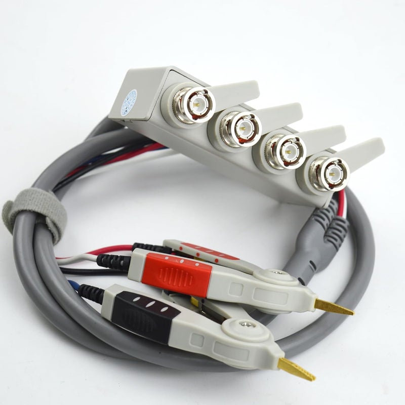 ZIBOO High-Precision LCR-06B 4 Wire Kelvin Clip, Kelvin Clip Test Lead,Four-Terminal Kelvin Test Line with Shielding Box,for use with 4 Terminal-Pair LCR Meters and Impedance Analyzers - Image 3